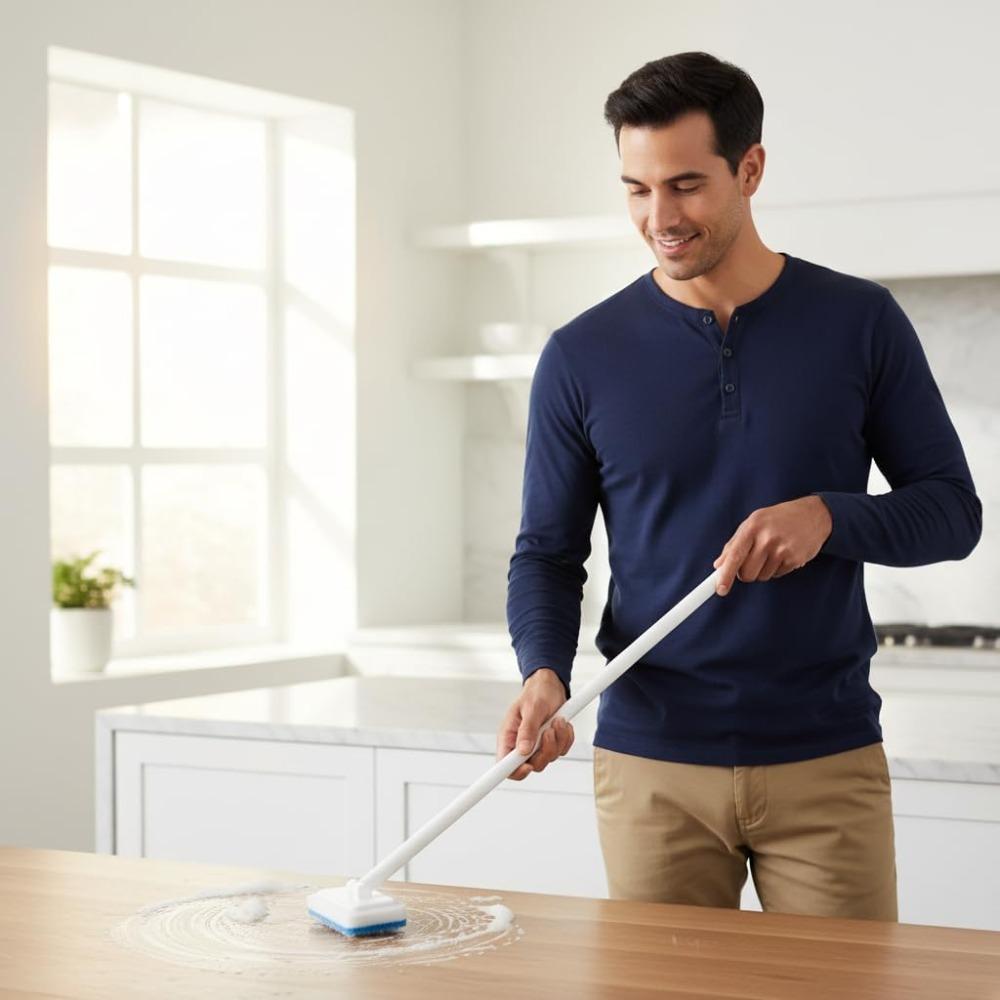 1pc Multifunctional Cleaning Brush for Walls, with a Long Detachable Handle, Suitable for Household Floors and Bathtubs