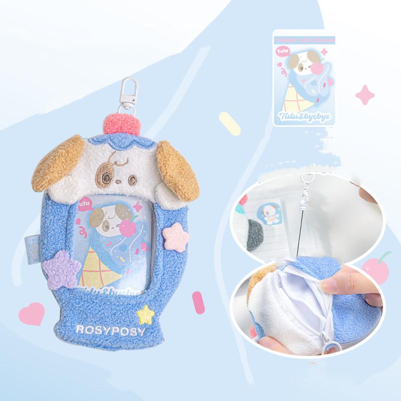 Lovely Kpop Idol Photocard Holder American Style Kawaii Animal Puppy Bunny Card Holder Sbuway Bus School Card Protective Sleeve