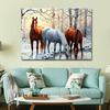 DIY Diamond Embroidery Snowy Horse Full Round Diamond Painting Mosaic Home Decor