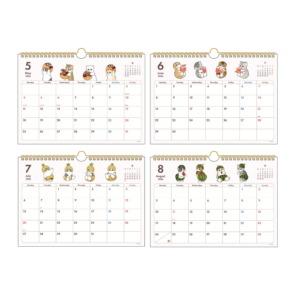 Sunstar Stationery Mofusand 2026 Wall Calendar Mofusand S8521484