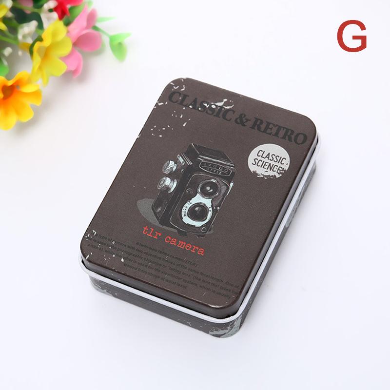 Mini Tin Box With Lid Portable Rectangular Small Storage Container Empty Candy Cases Pill Boxes Gift Packaging Organizer