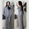 Autumn 2025 Women's Polo Collar Top & Wide Leg Pants Set