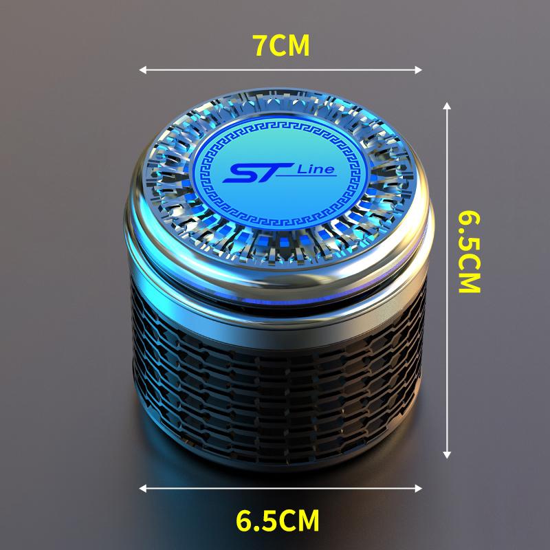 Portable Car Ashtray LED Light Cigarette Ash Holders Cup For Ford ST Line Focus Mustang Fiesta Puma Ranger Kuga MK7 MAX F150