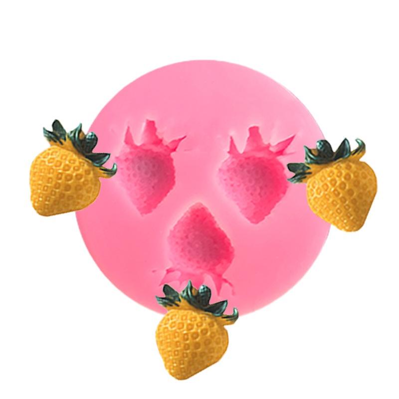 Strawberry Silicone Mold, Create Beautiful Strawberry-shaped Chocolate, Fondant, and Cake Decorations