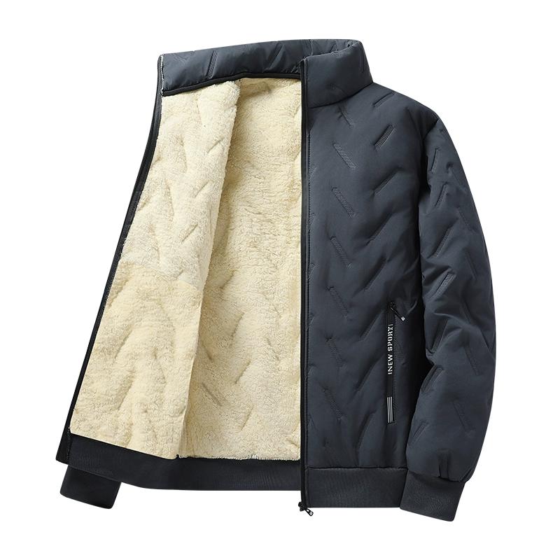 Men's Fleece Jacket Thick Sherpa Lined Jacket Warm Winter Turn-Down Collar Full Zip Jacket
