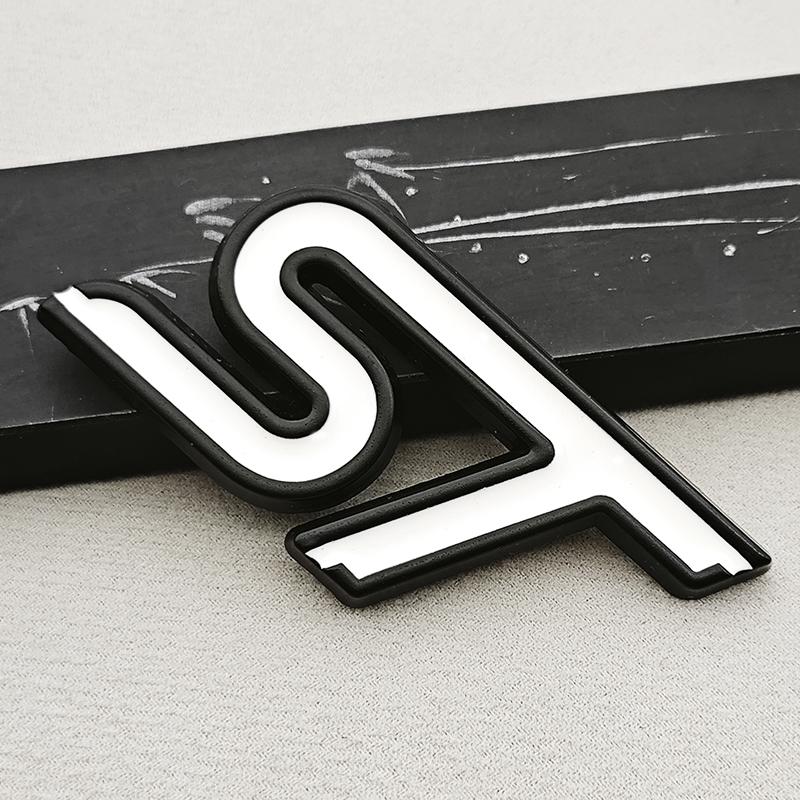 3D Metal Red ST Front Grille Sticker Car Head Grill Emblem Badge Chrome Sticker For FORD FIESTA FOCUS MONDEO Auto Car Styling