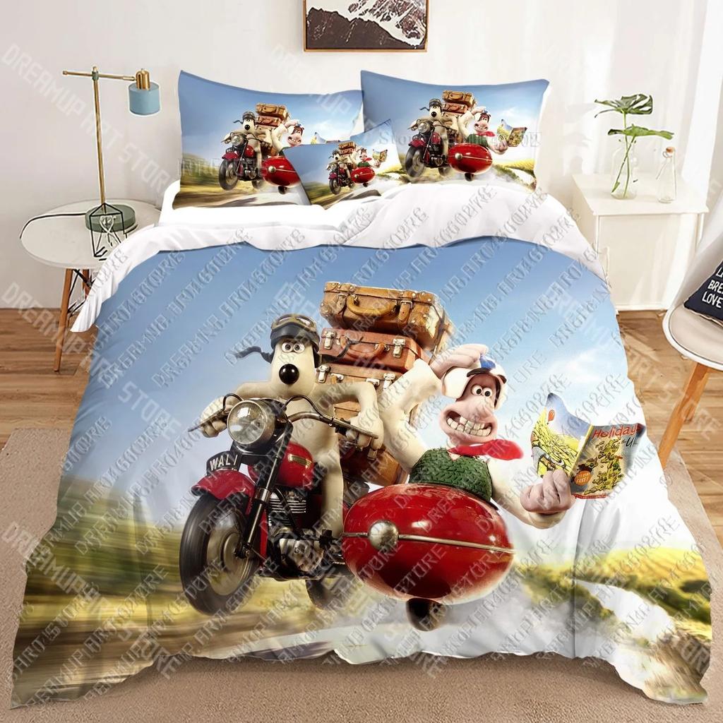 Wallace & Gromit 3D Bedding Sets print duvet cover Adults_ children bed comforter birthday gift dropshipping