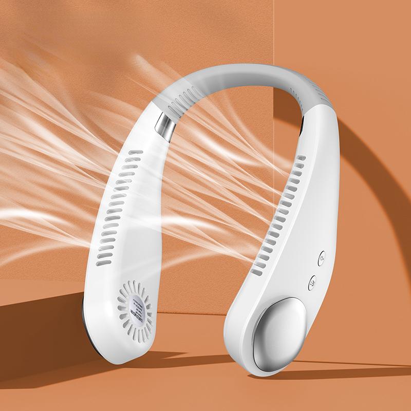 Новый портативный летний вентилятор с воздушным охлаждением, USB аккумуляторная, безлопастный, бесшумный, спортивные вентиляторы с шейным ремешком для наружного охлаждающего вентилятора, кондиционера