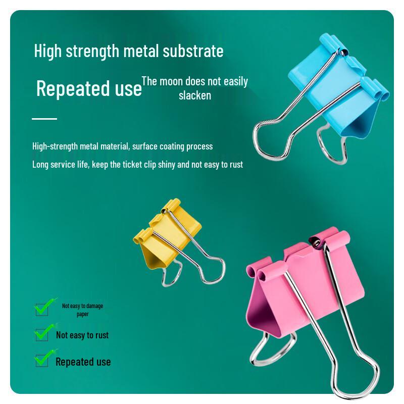 Deli 25mm Colorful Binder Clips (5 Tubes, 48 Pcs/Tube)