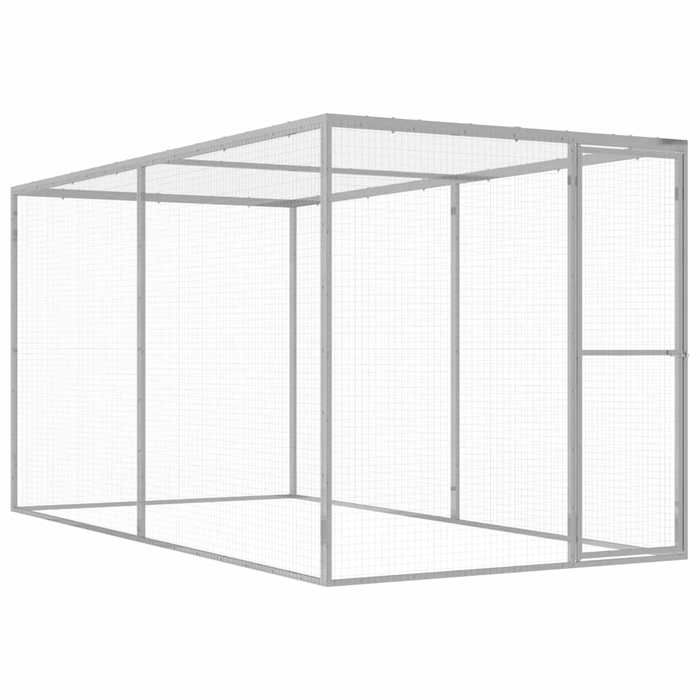 Cat Cage - vidaXL - 3x1.5x1.5 M - Galvanized Steel - Outdoor - Easy Assembly