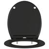Toilet Seat Black 47 x 37.5 x 3.8 cm Duroplast