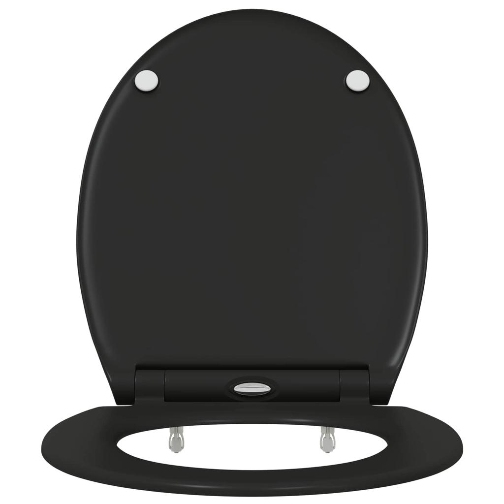 Toilet Seat Black 47 x 37.5 x 3.8 cm Duroplast