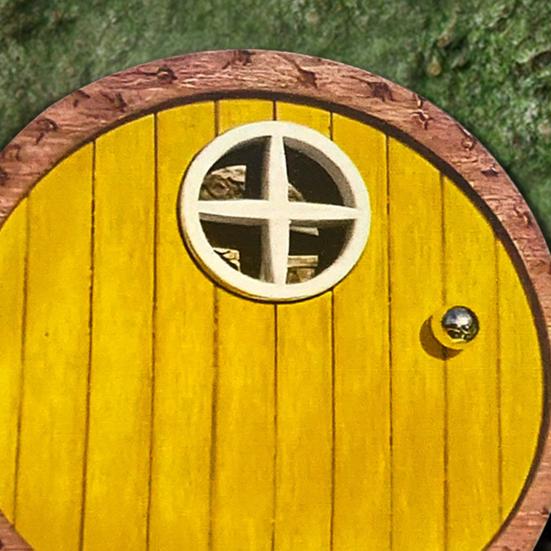 Дверь сказочного дома Модная прекрасная экологически чистая садовая скульптура Ручная работа Тонкая текстура Дверь сказочного дома Дверь сказочного дома Украшения для патио