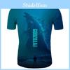Godzilla King Of The Monster Men Short Sleeve Tops 3d Print Casual T-shirt Tee