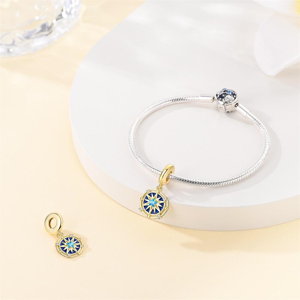 Подвеска Шарм Бусина Медь Таинственная Звезда Подвеска Бусины Подходят для Оригинального Браслета Для Изготовления Ювелирных Изделий Подарок на День Святого Валентина