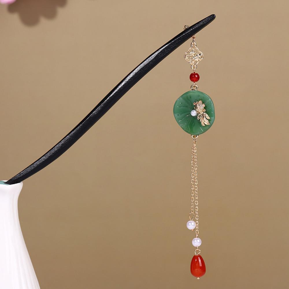 Wooden Flower Hair Forks Handmade Hairpin Chopstick Hair Ornament Hanfu Hair Bun Wedding