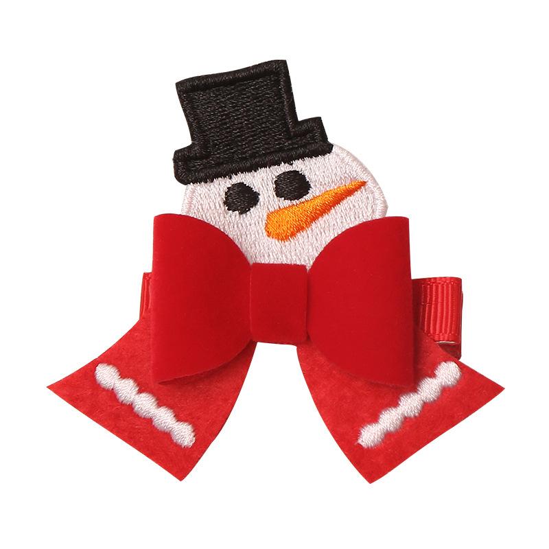Новая детская рождественская заколка-бант красная Санта снеговик олень заколка головной убор девочки дети аксессуары для волос