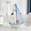 Wooden Sailing Boat Model Handmade Wooden Ship Ornament Coastal Style Nautical Decor  Gift Giving
