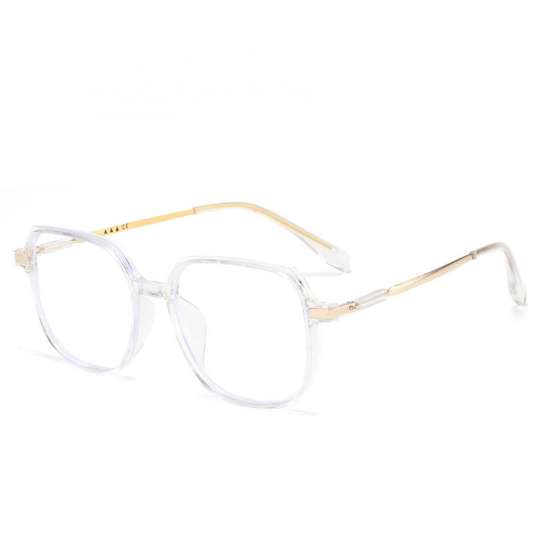 Fashion Large Frame Myopia Glasses Men Women Blue Light Blocking Eyewear Anti Eyestrain Hd Vision Prescription Lens-1.25-2.25