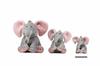 Peluche - BabySugar - 5190 - Élégant Éléphant Rose - Taille XS 13 Cm - Lavable En Machine