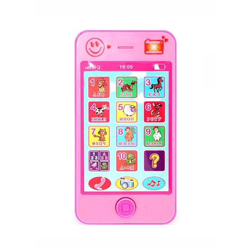 Детский игрушечный телефон с играми песнями и светящихся