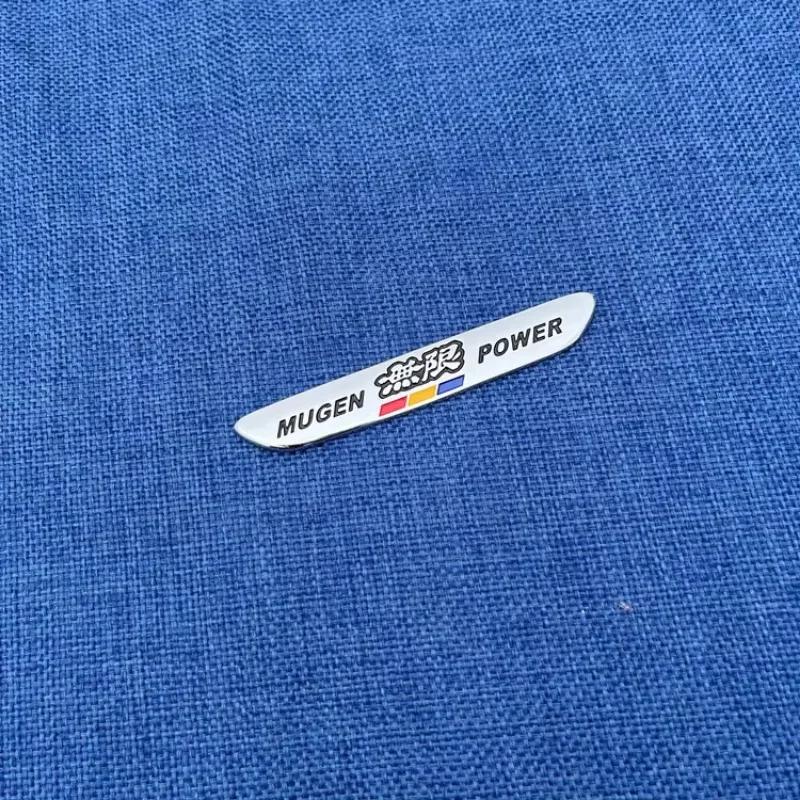 3D Metal Car Sticker Mugen Logo Fender Rear Trunk emblem Badge Sticker for MUGEN POWER Fit Civic Type R Accessories