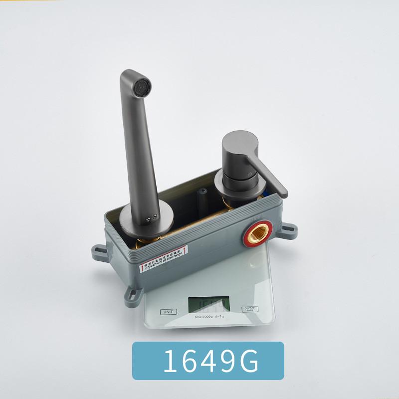 Tuqiu Серый Бассейн Ванной Комнаты Смеситель Латунный Черный Смеситель для Раковины Хромированные Смесители для Раковины Настенный Смеситель для Горячей и Холодной Воды Кран