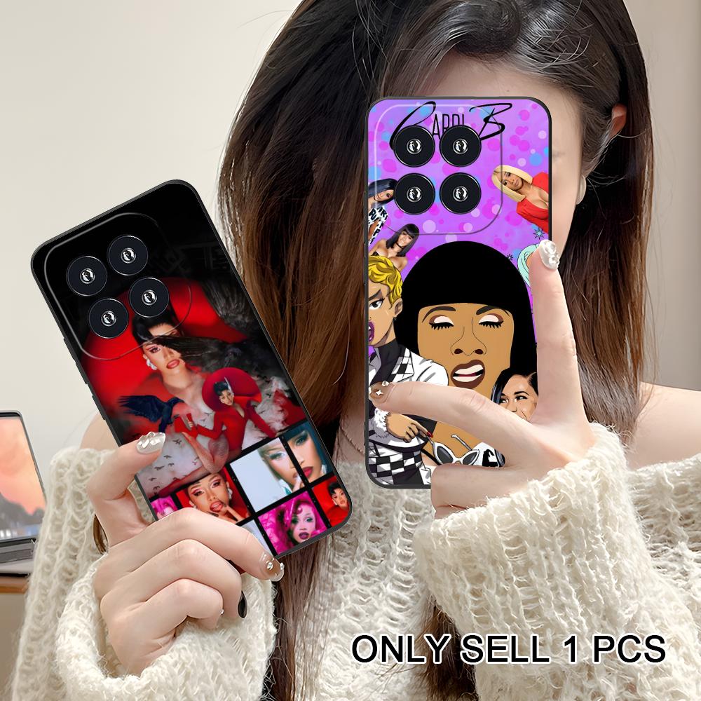 Cardi B Matte TPU Mobile Phone Case for Xiaomi 15 14 13 12 Mi 11 T Ultra Lite Pro S X 5G Colorful Printing Cover