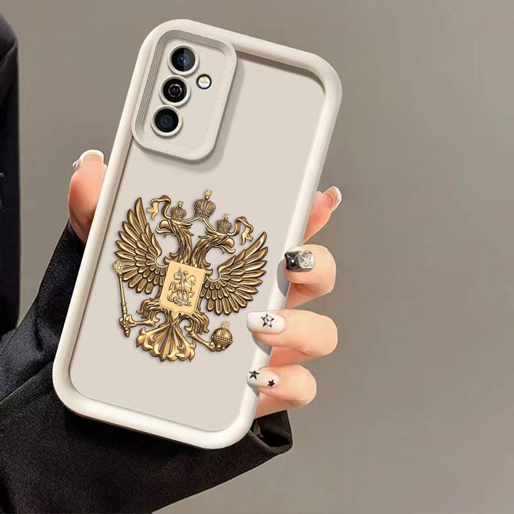 Чехол для телефона с российским гербом и флагами для Samsung Galaxy S26 S25 S24 S23 S22 S21 FE S20 ULTRA PLUS, противоударный чехол-бампер из ТПУ