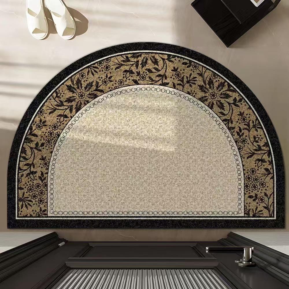 Ковер в американском стиле в стиле ретро, противоскользящий коврик, легкий роскошный полукруглый коврик, устойчивый к грязи, входной коврик