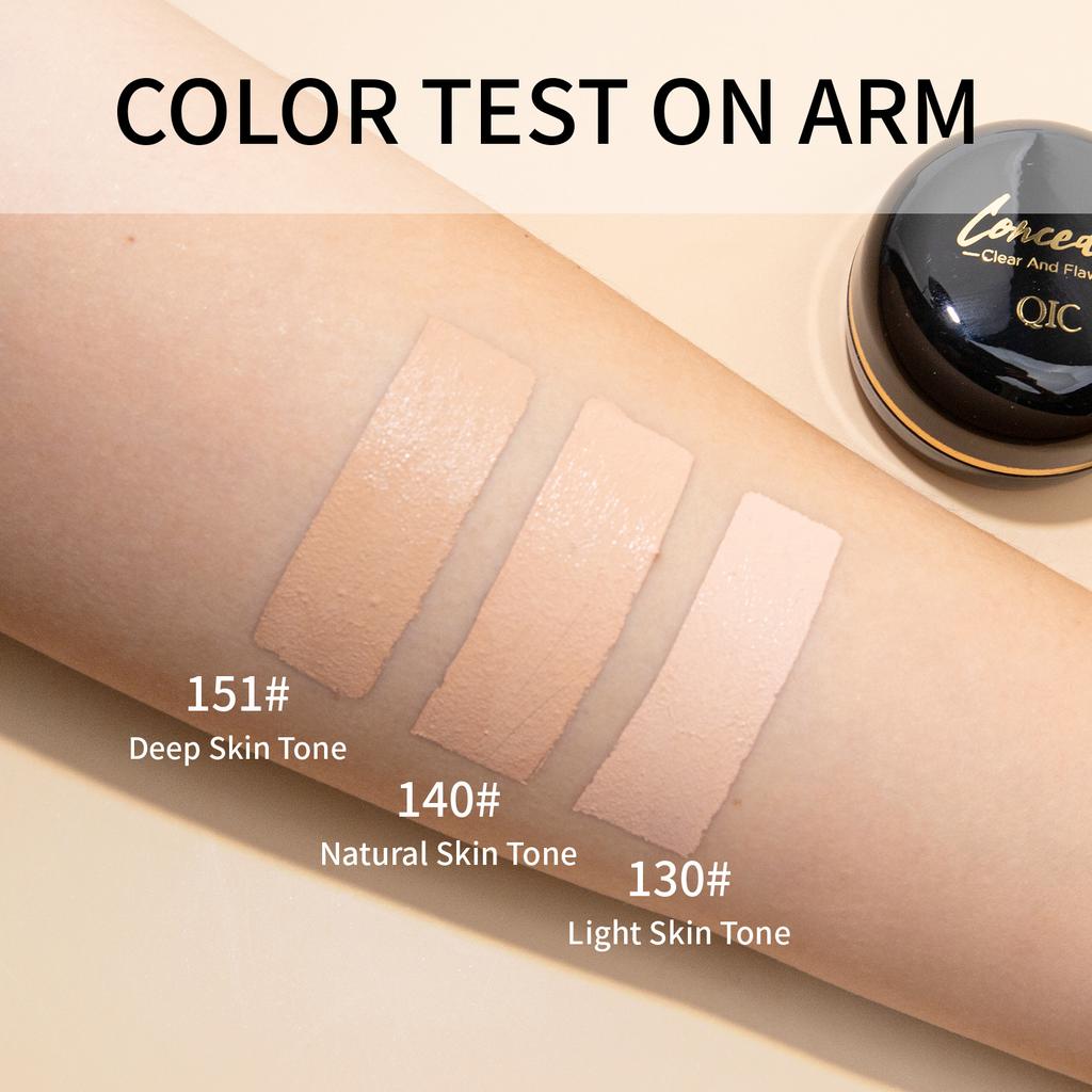 QIC Concealer Covering Tattoo Spots Acne Marks Dark Circles Invisible Pores Concealer Three-color Concealer Plate