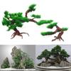 Simulation Bonsai Pine Tree Artificial Ornaments With 4-leg Bracket For Fish Tank Aquarium