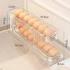 Bilayer Fridge Egg Storage Box Automatic Rolling Eggs Holder Rack Ladder Style Refrigerator Egg Organizer Holder Eggs Dispenser