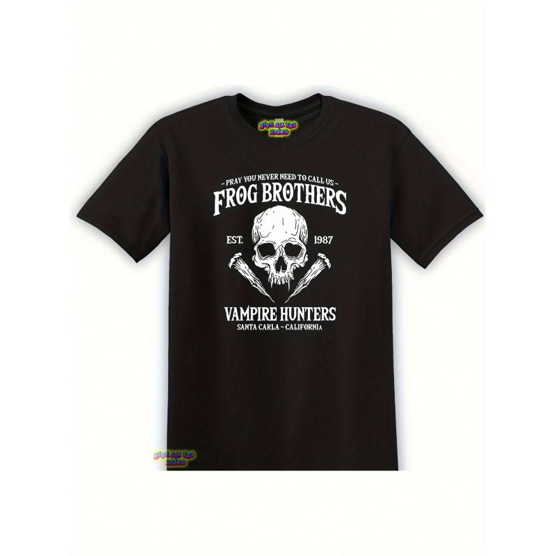 Men'S The Lost Boys Movie Frog Brothers Vampire Hunters Official T-Shirt - Iconic Vampire Graphic with Skull & Crossed Swords, S-3XL Sizes, Gothic