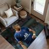 Football Player Goal Area Rug Suitable for Kitchen Dining Room Balcony Foyer Antislip Carpet Decorate Offices Perfect Gift for Friends & Family