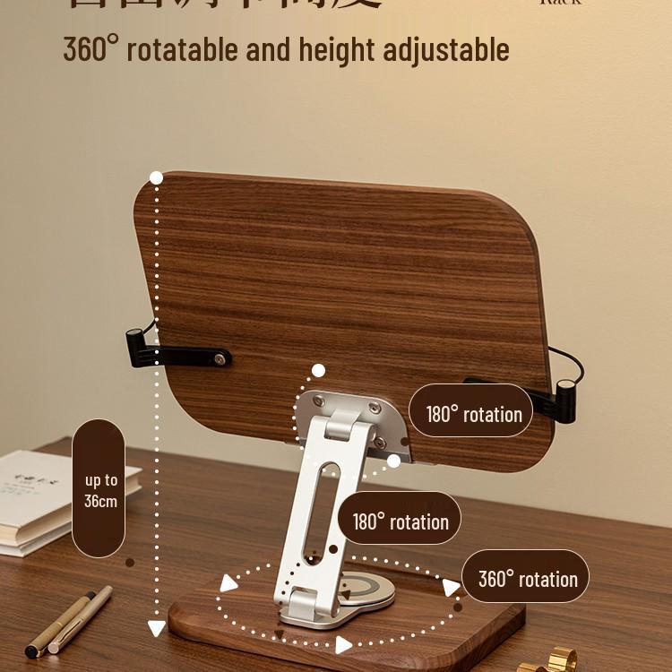 Adjustable Solid Wood Book Holder & Reading Stand for Children and Office