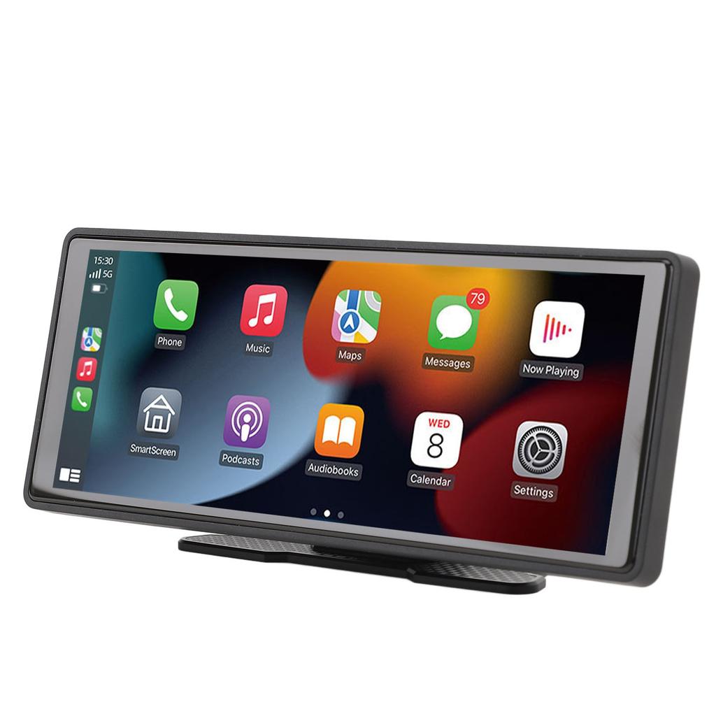 Портативная автомобильная стереосистема с голосовым управлением, GPS-навигацией, AUX FM, 10,26-дюймовым сенсорным экраном, автомобильное радио для Carplay для Android Auto