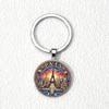 Paris Sunset View Keyring With Glass Alloy Pendant For Gift And Collectors Use