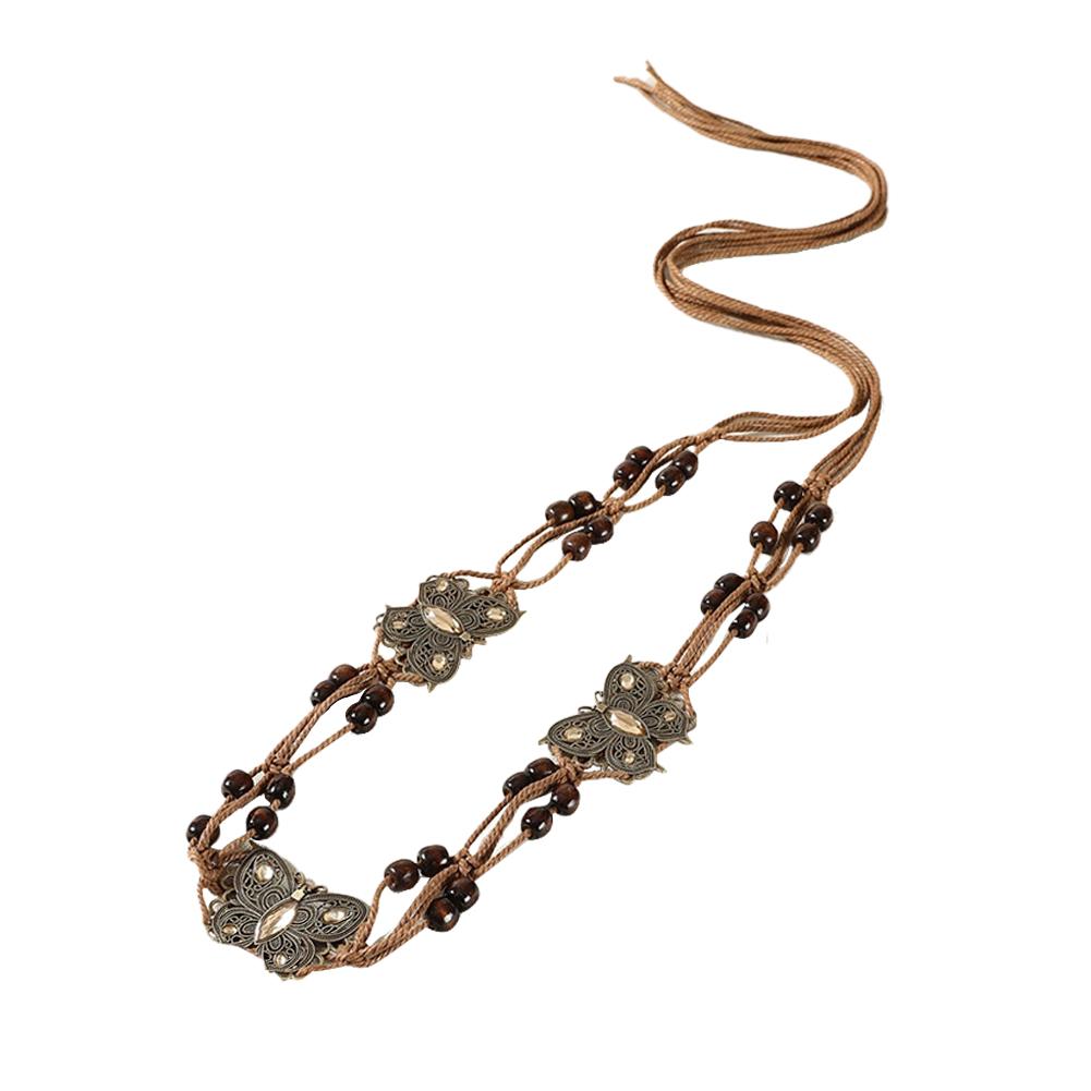 Women's Belt Vintage Ethnic Style Handwoven Belt Women's Style Dress Versatile Decorative Chain A2K6