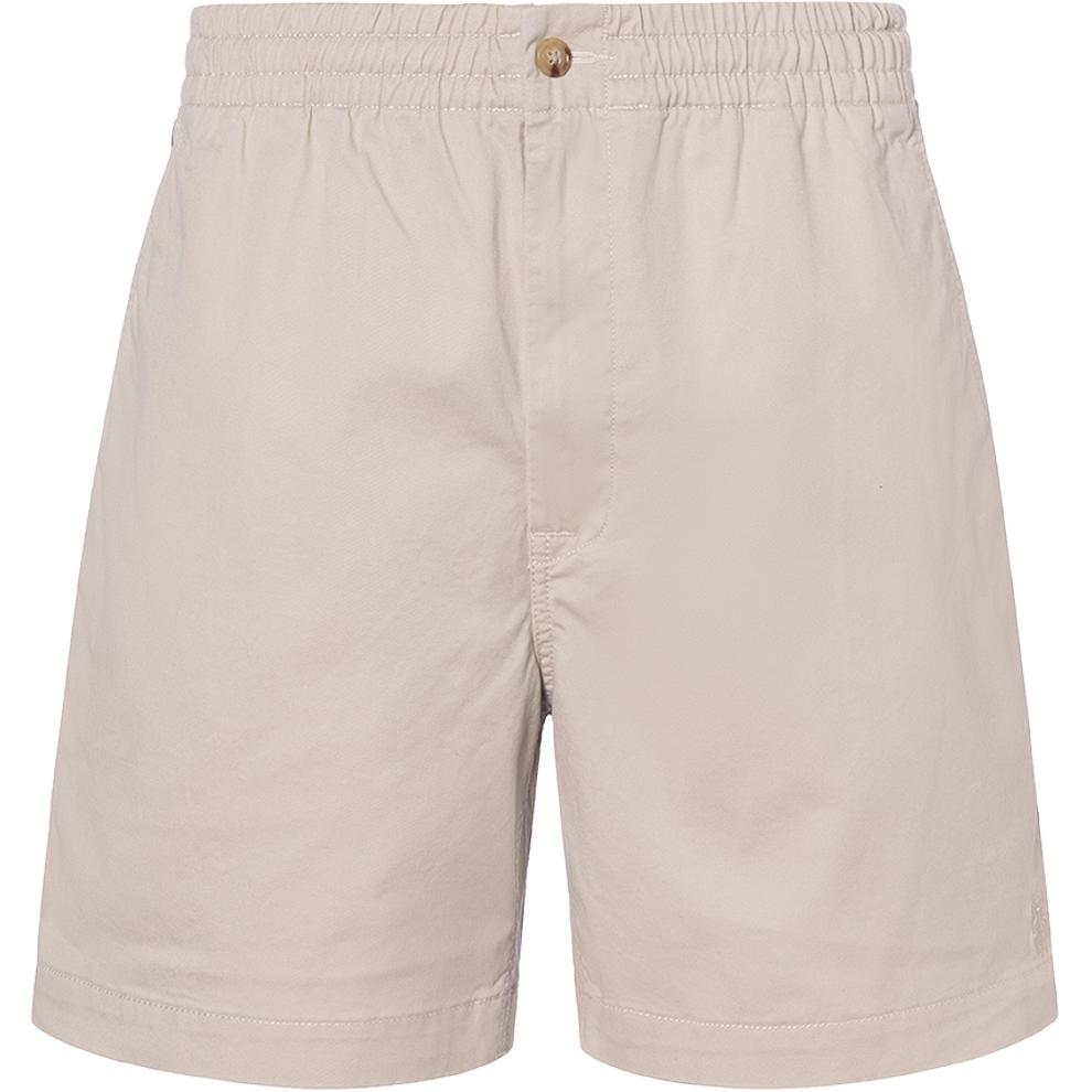 Polo Ralph Lauren SS23 Solid Color Elastic Waist Straight Leg Casual Shorts Men Shorts Off-White 710644995-002
