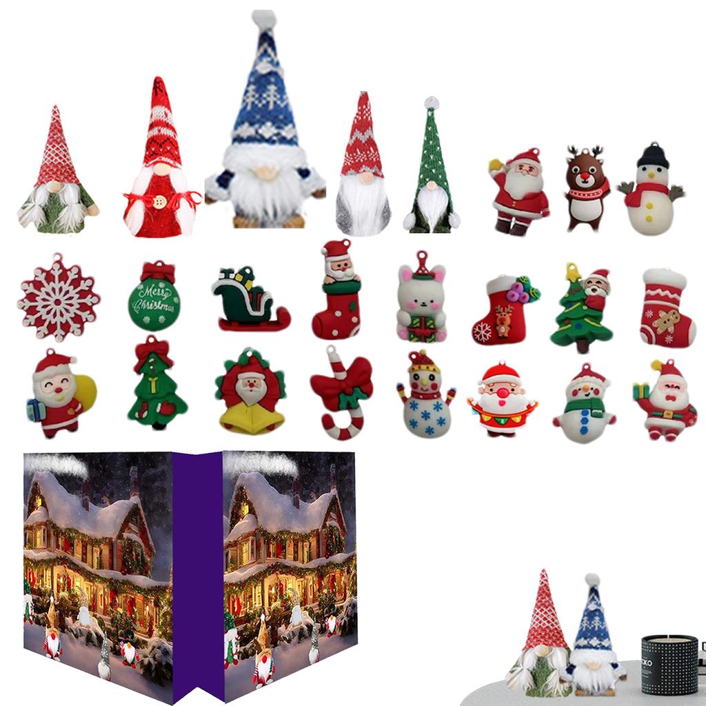 Multi Patterns Christmas Gnome Advent Calendar 2025 Gnome Dolls Plush Toys 24 Day Gnomes Kids Party Gifts S New Year Navidad