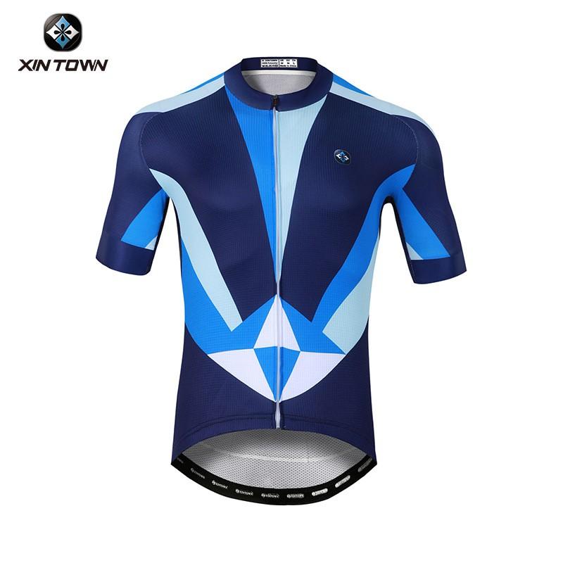 Mens Short Sleeve Cycling Jersey Road Bike Breathable Top Biking Sport Wear