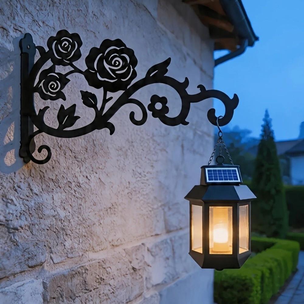 Rustproof Metal Plant Hook Hollow Flower Basket Hook Outdoor Hanging Hook Courtyard Decoration