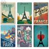 Decor Paris Vintage Tin Sign Plaque Metal Retro British Coffee Bar House Home Living Room Decorative Wall Poster