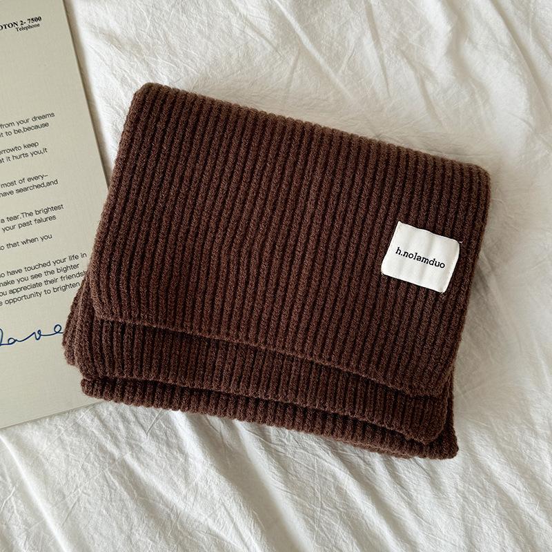 New Red Retro Plaid Christmas Scarf Women's Winter Atmosphere Green Thickened Warm Couple Scarf