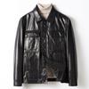 Осень 2025 Мужская куртка из натуральной вощеной воловьей кожи Деловой верхний одежда