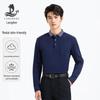 Мужская рубашка-поло Langdeng с длинным рукавом в стиле business casual