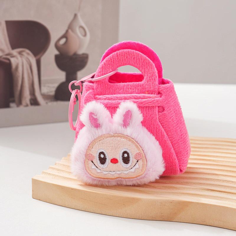 Новый плюшевый кошелек для монет Labubu: Брелок для ключей с изображением мультфильма и сумка для хранения кукол с когтями