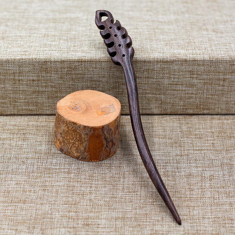 Hair Clasp Ladies Gift Wooden Vintage Ebony Accessories Guajacwood Hairpin