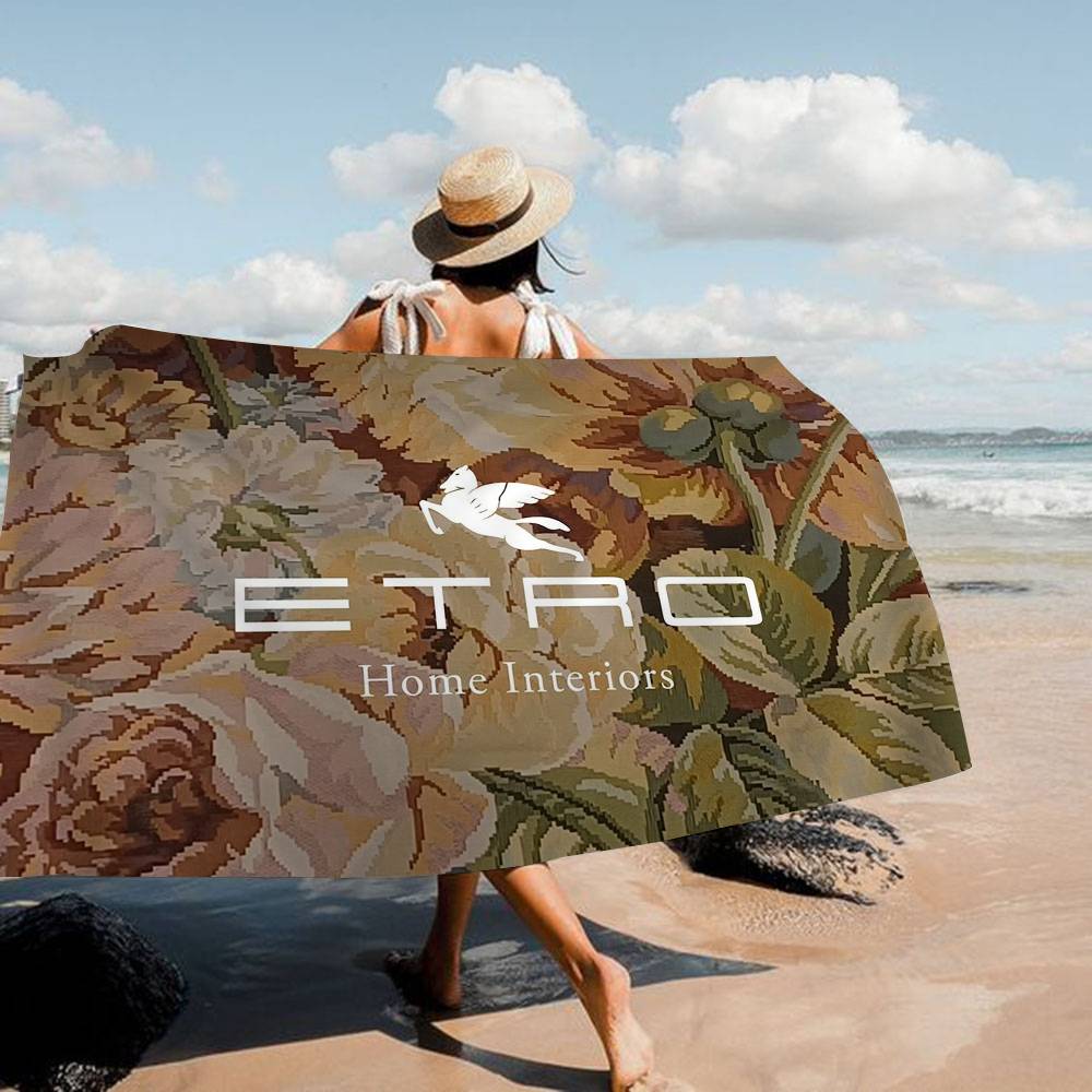 Бренд E-Etro Модная микрофибровая одеяло Быстросохнущие пляжные полотенца Большой размер Печать Супервпитывающее полотенце-одеяло для бассейна